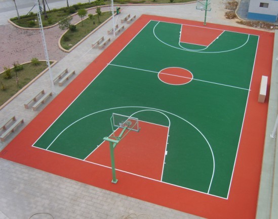 新牌坊小学篮球运动场地坪