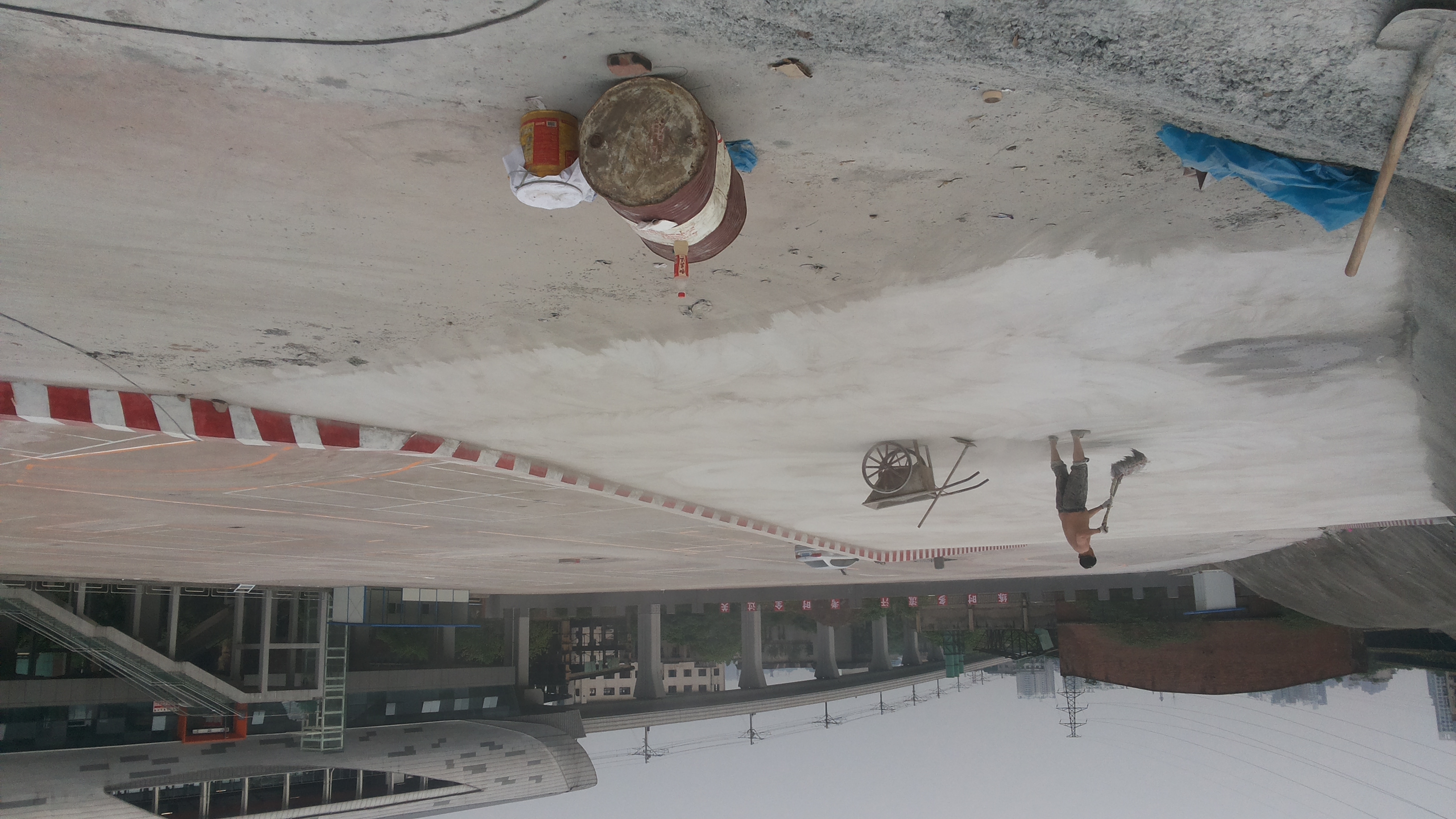 公司完成吉成驾校固化剂地坪施工