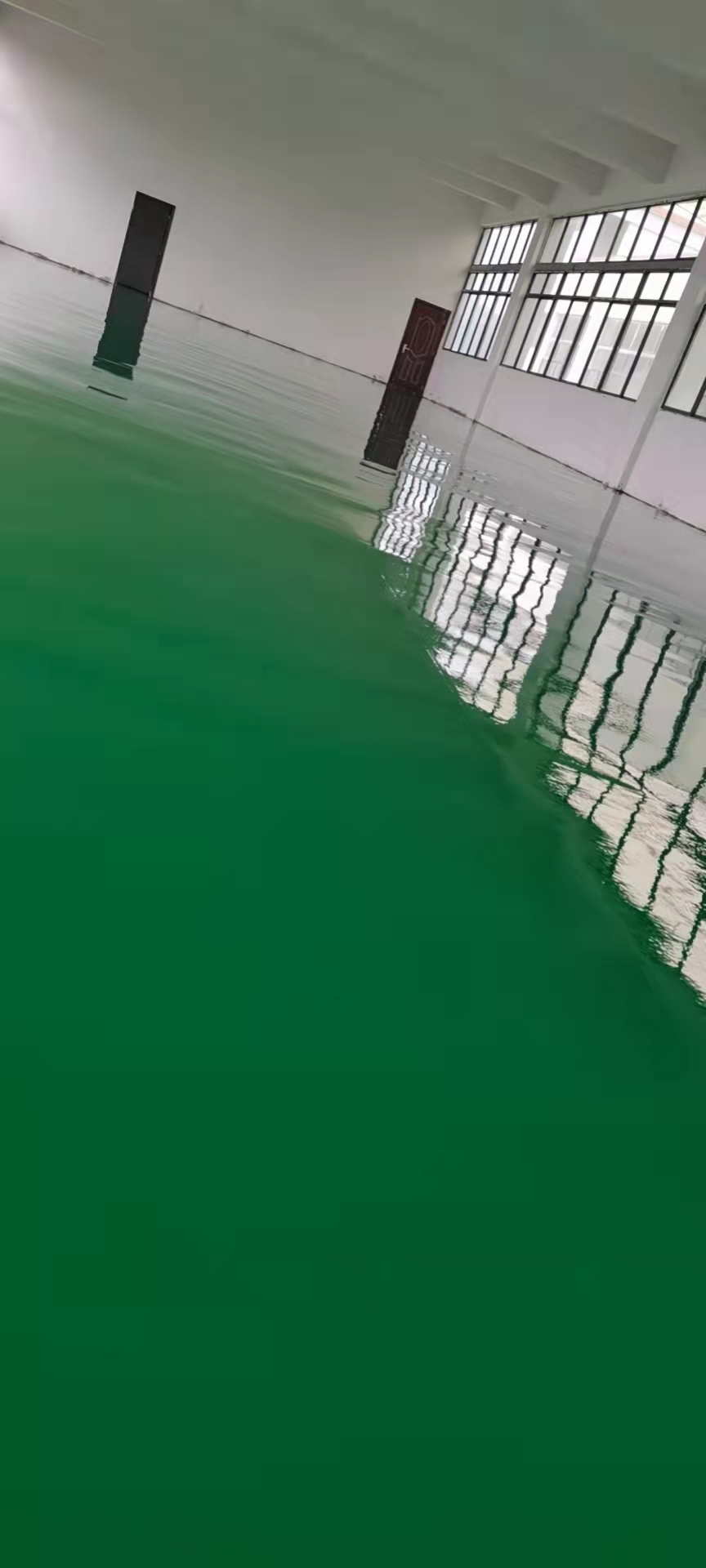 石柱一厂房地环氧平涂坪漆完工