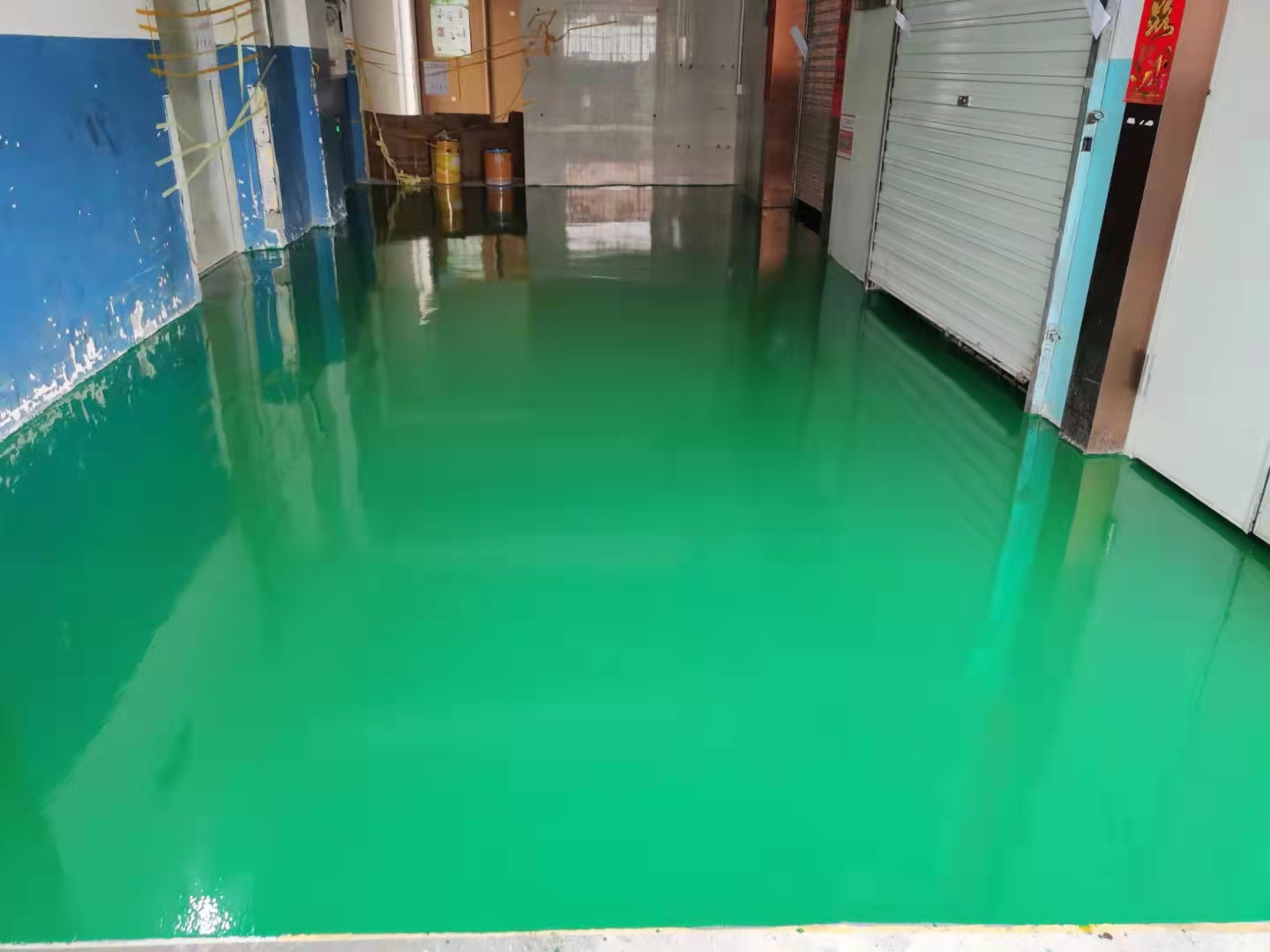 界石斌霖科技仓库环氧砂浆平涂地坪漆